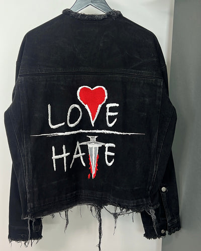 Love Over Hate Denim Jacket - Law 17